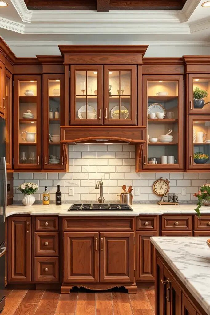 Glass-Insert Wood Cabinets for an Open Feel - photo 2