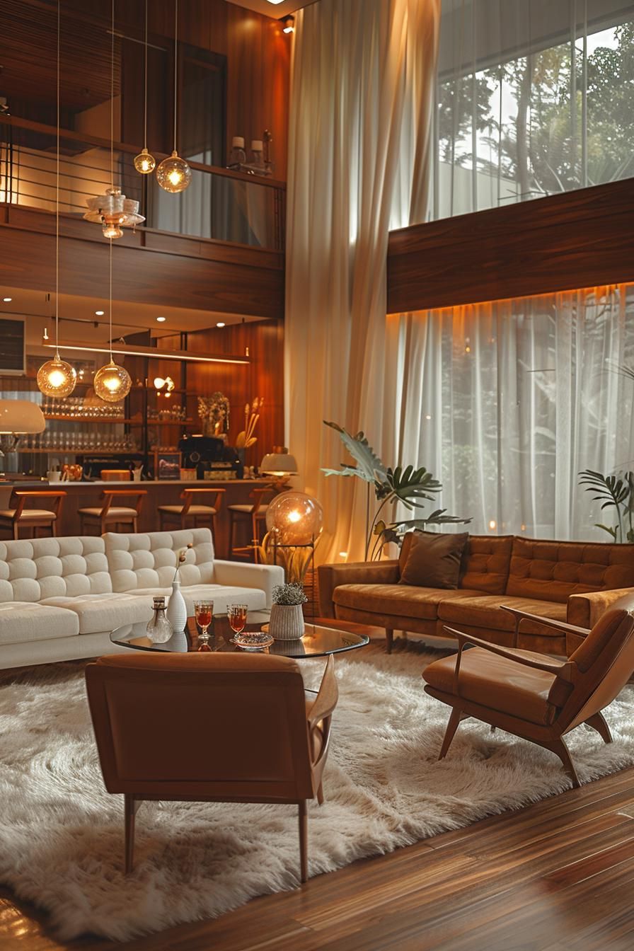 21. Modern Drapery for a Cozy Living Room