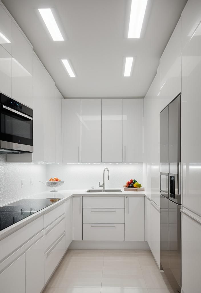 5. Sleek Modern White Kitchen Look