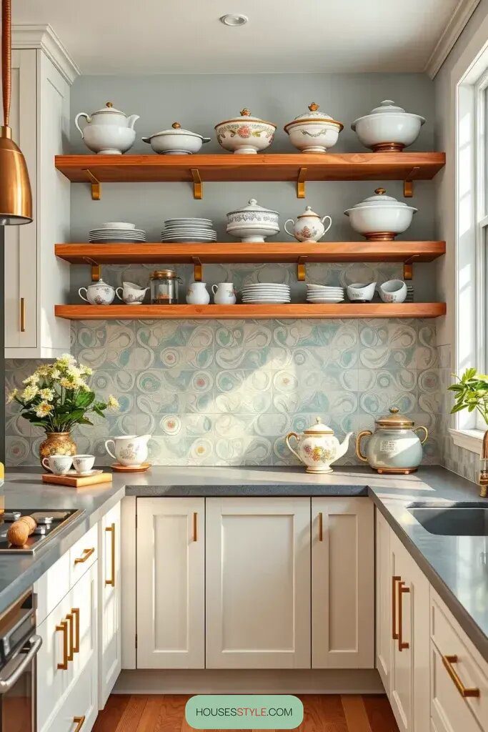 Vintage Dinnerware for Charming Open Shelving - photo 2