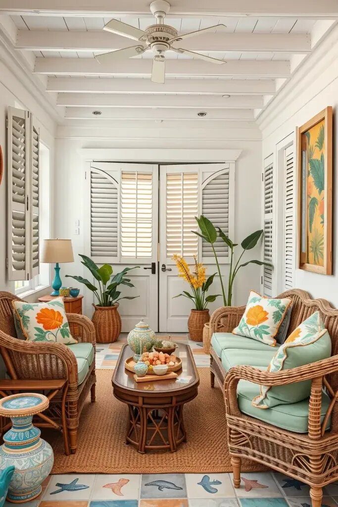 Eclectic Caribbean Island Decor Mix
