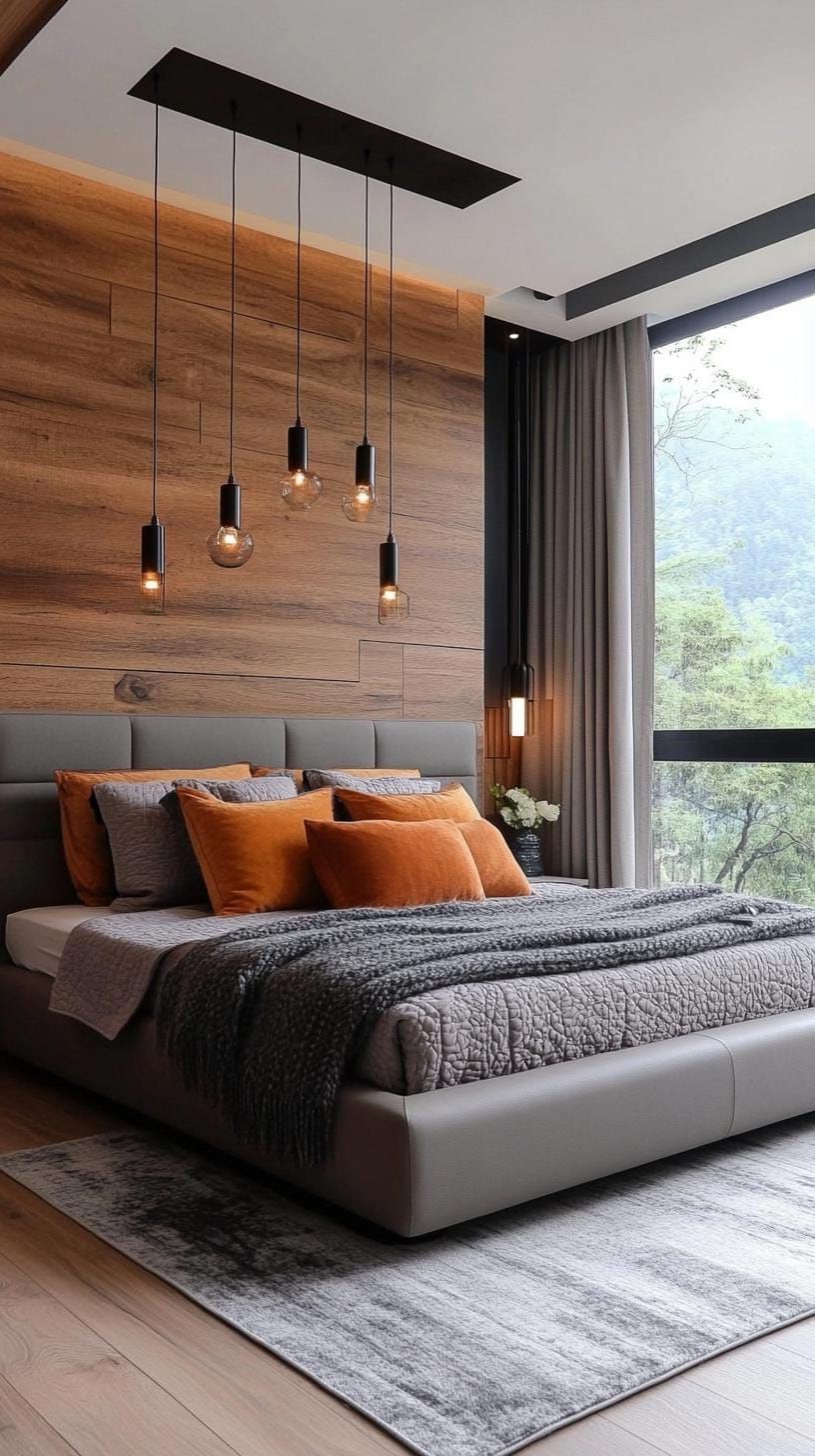 5. Earthy tones with heavy blankets and pillows