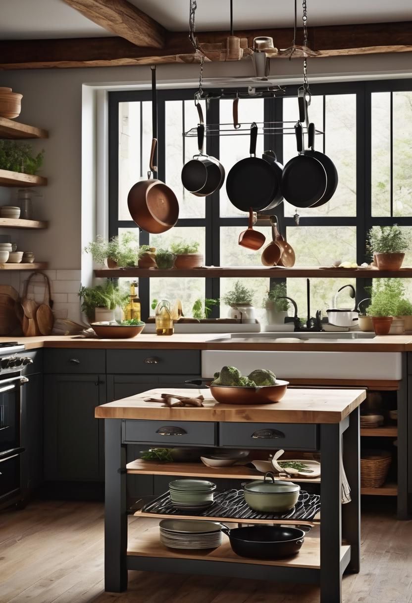 7. Space-Saving Hanging Pot Rack
