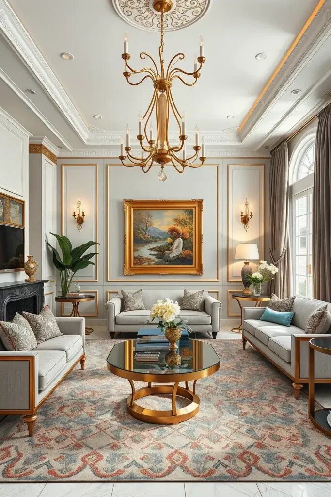 Add some shimmer for a polished look with metallic accents