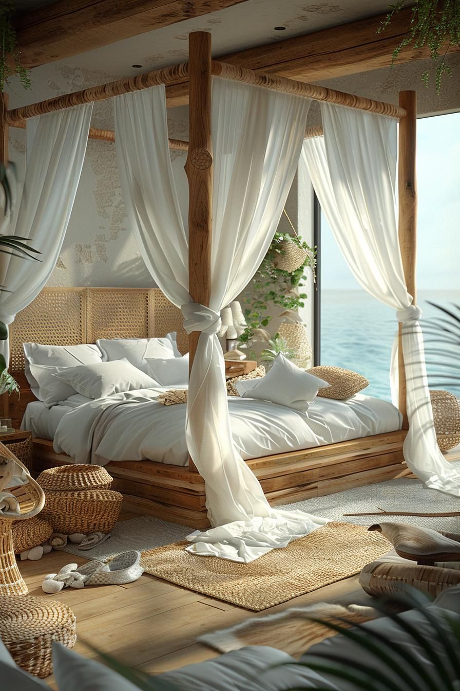 18. Breezy Coastal Canopy Bed Ideas - photo 2