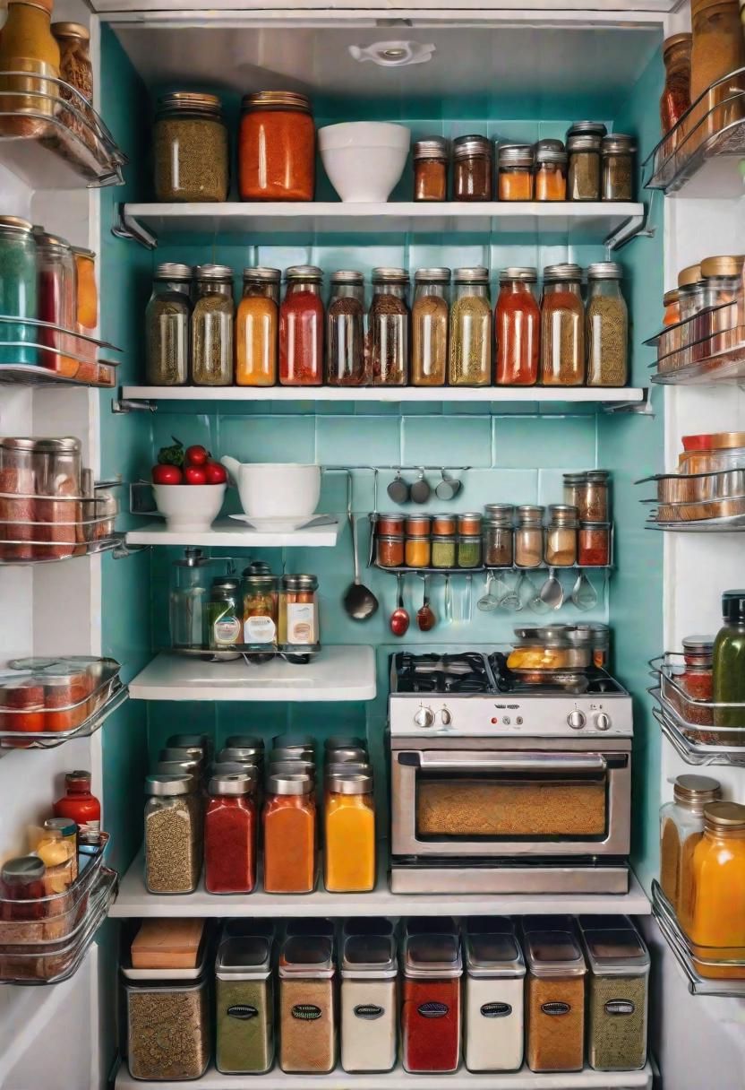1. Fridge Spice Racks