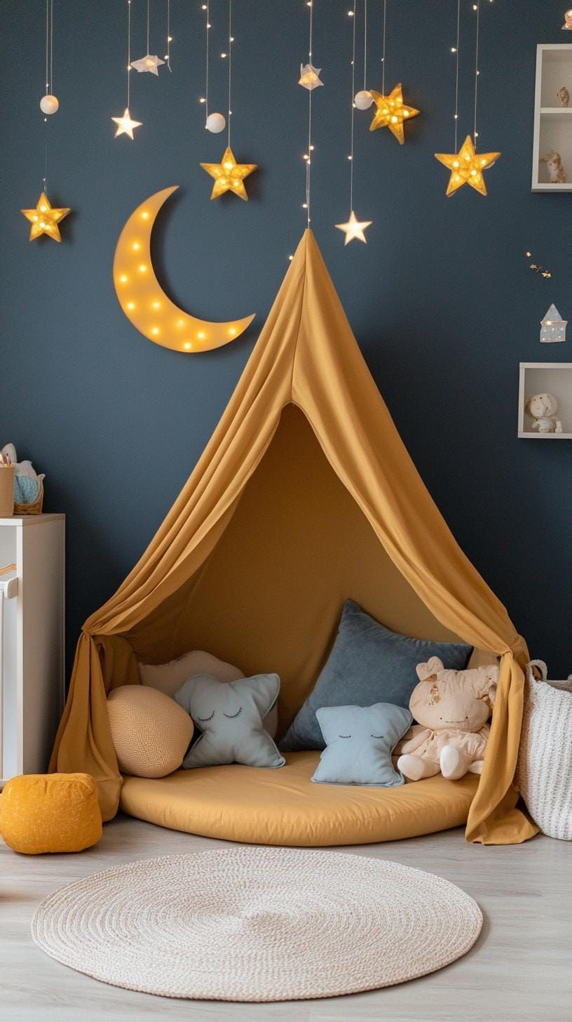 13. Starlit Nursery with Crescent Moons and Twinkling Stars - photo 2