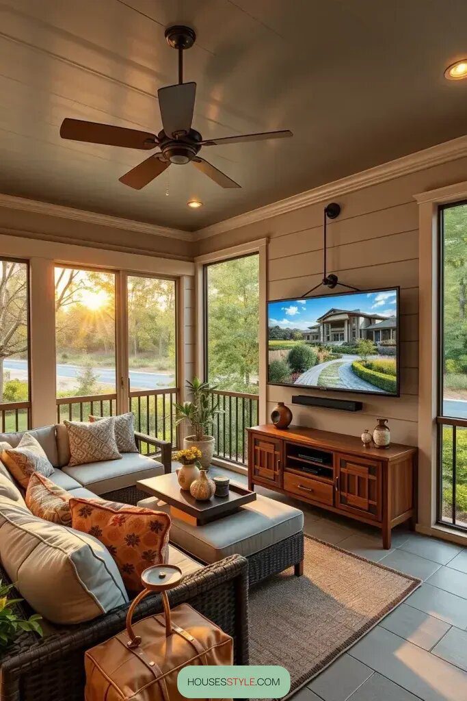 Enjoy Outdoor Living: Porch with TV and Fun Entertainment Options - photo 2