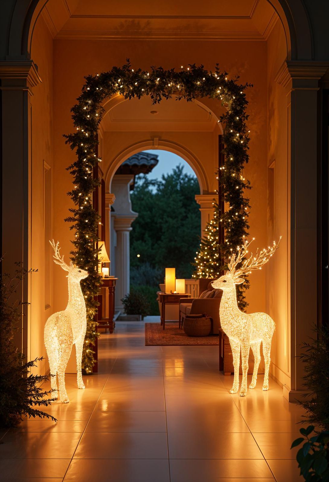 14. Light-Up Reindeer Entryway Ideas - photo 3