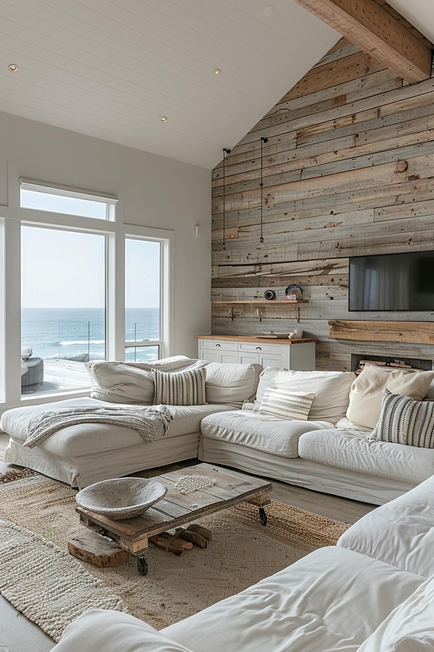 14. Weathered Wood Accent Wall Ideas