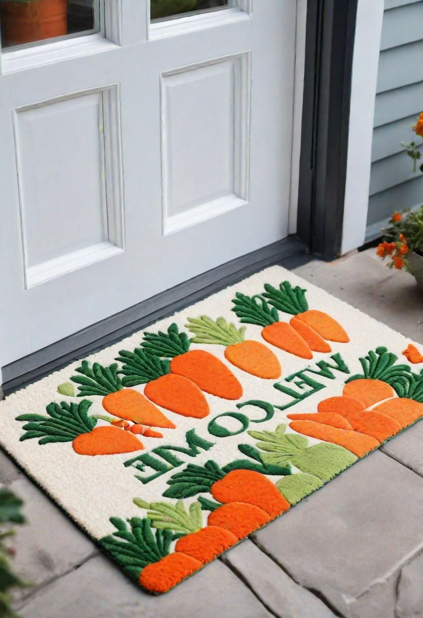 20. Carrot Patch Welcome Mat Ideas