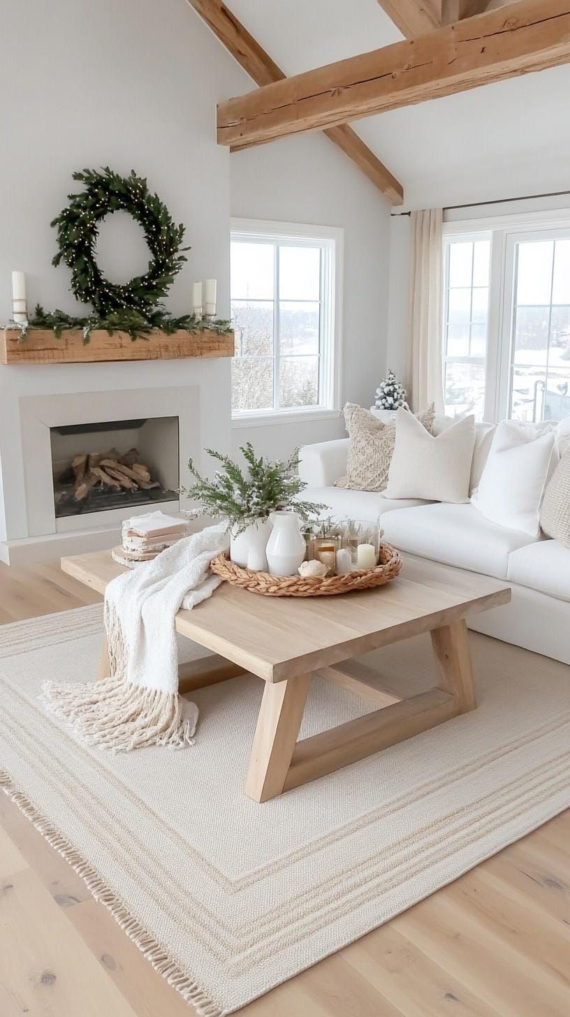 11. Minimalist wreaths with bleached botanicals