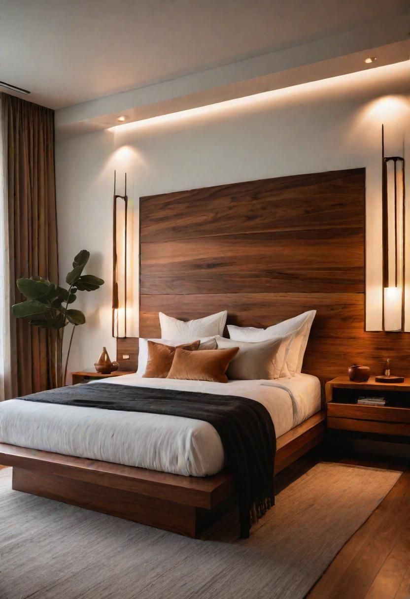 22. Walnut Wood Details in Bedrooms