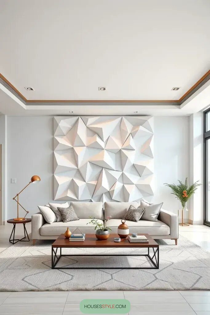 Add Depth with Geometric 3D Wall Panels