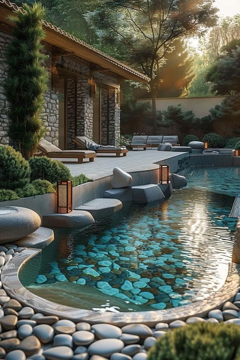 8. Zen Garden Pool Oasis