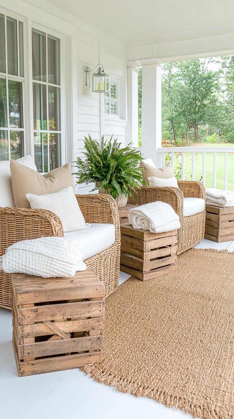 8. Wicker Chairs for a Farmhouse-Style Porch - photo 2