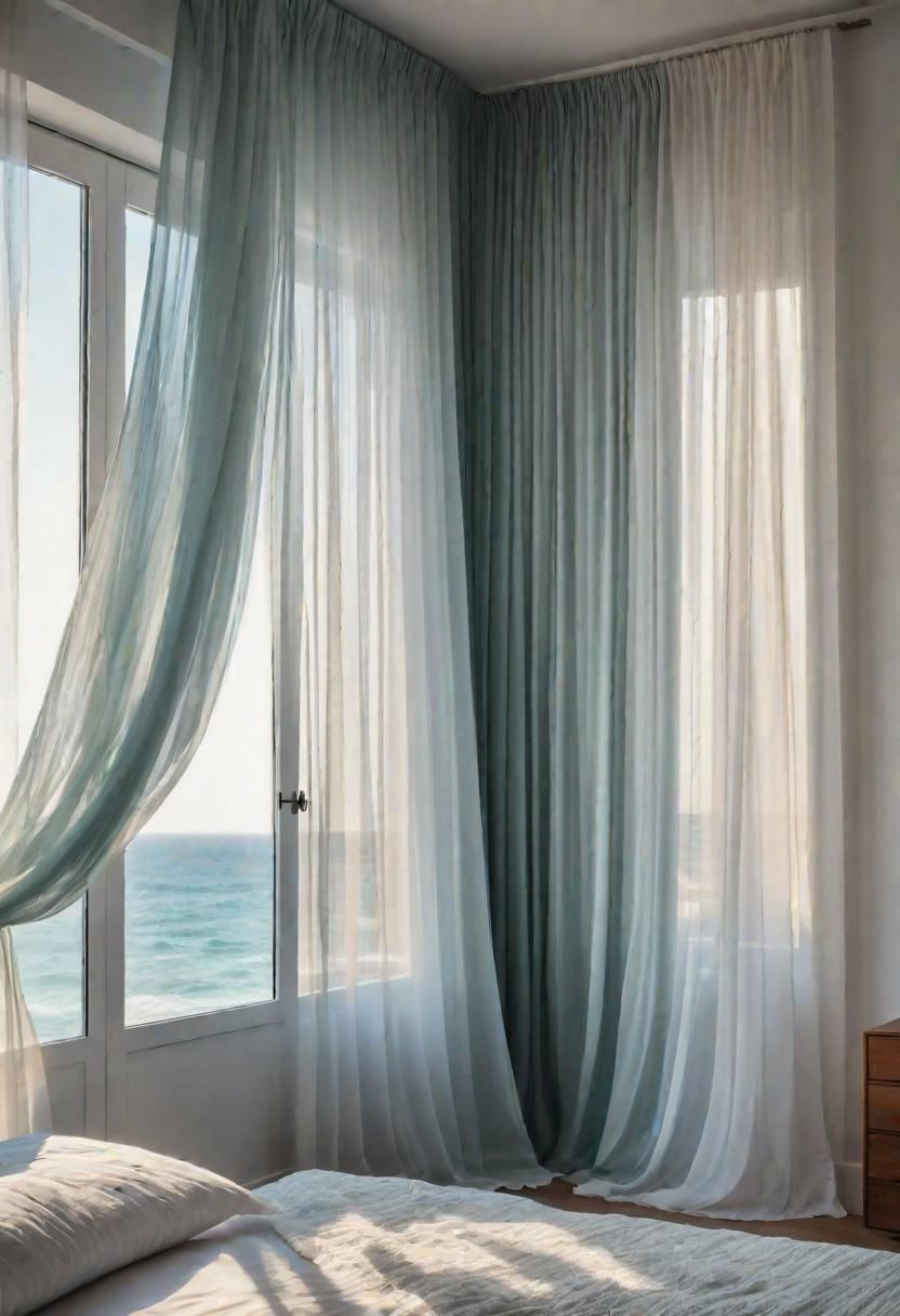 10. Sheer Curtains with an Ocean Feel