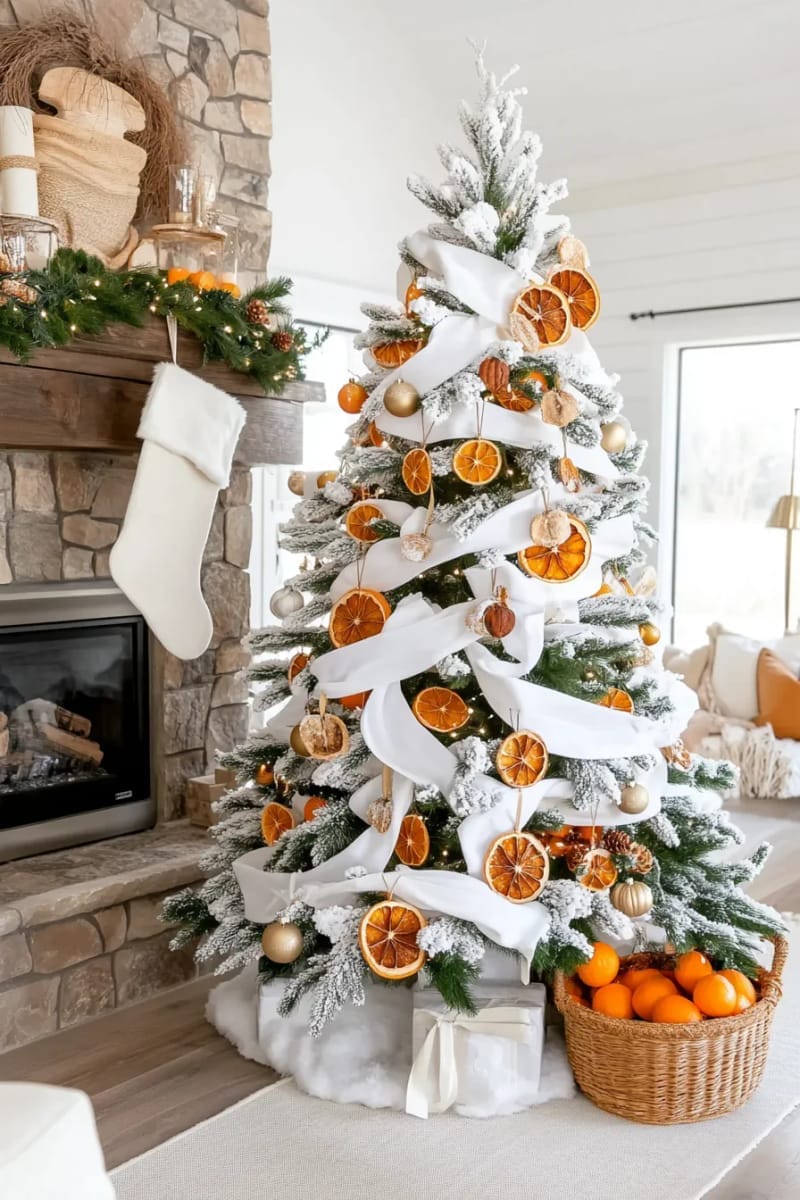 4. Ivory Tree with Gold Acorns and Dried Oranges - photo 2