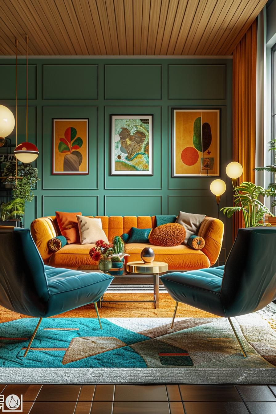 1. Vibrant Color-Blocked Sofa Ideas - photo 3