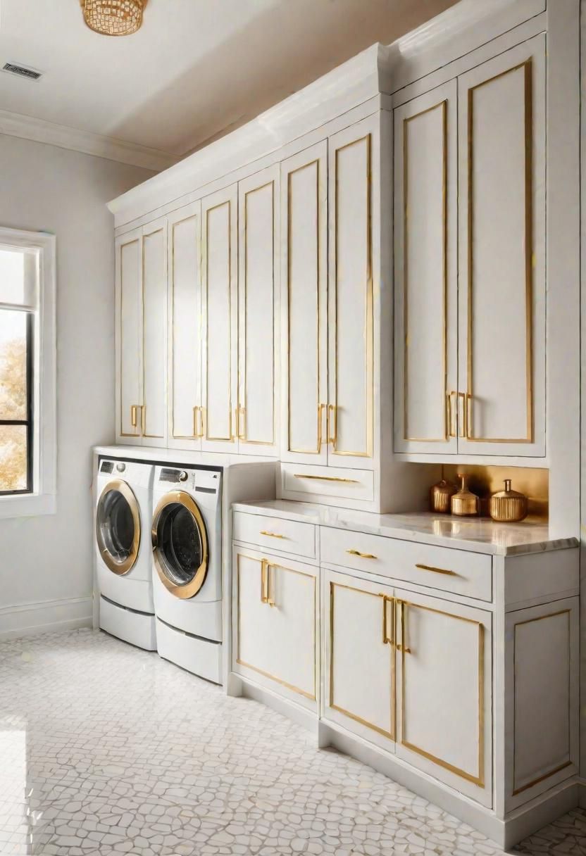 17. White and Gold Luxe Cabinetry