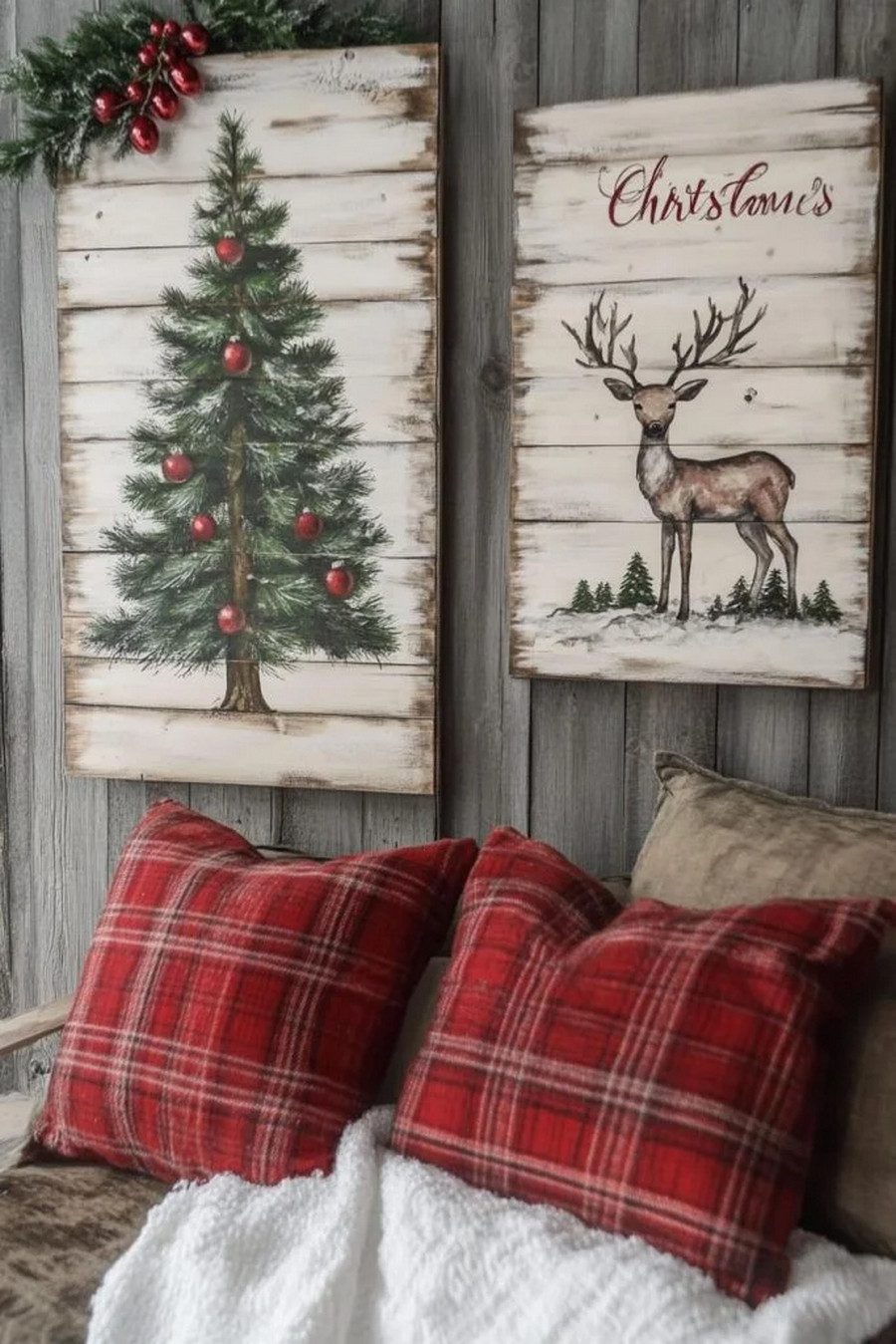 17. Festive Pallet Wood Sign Ideas