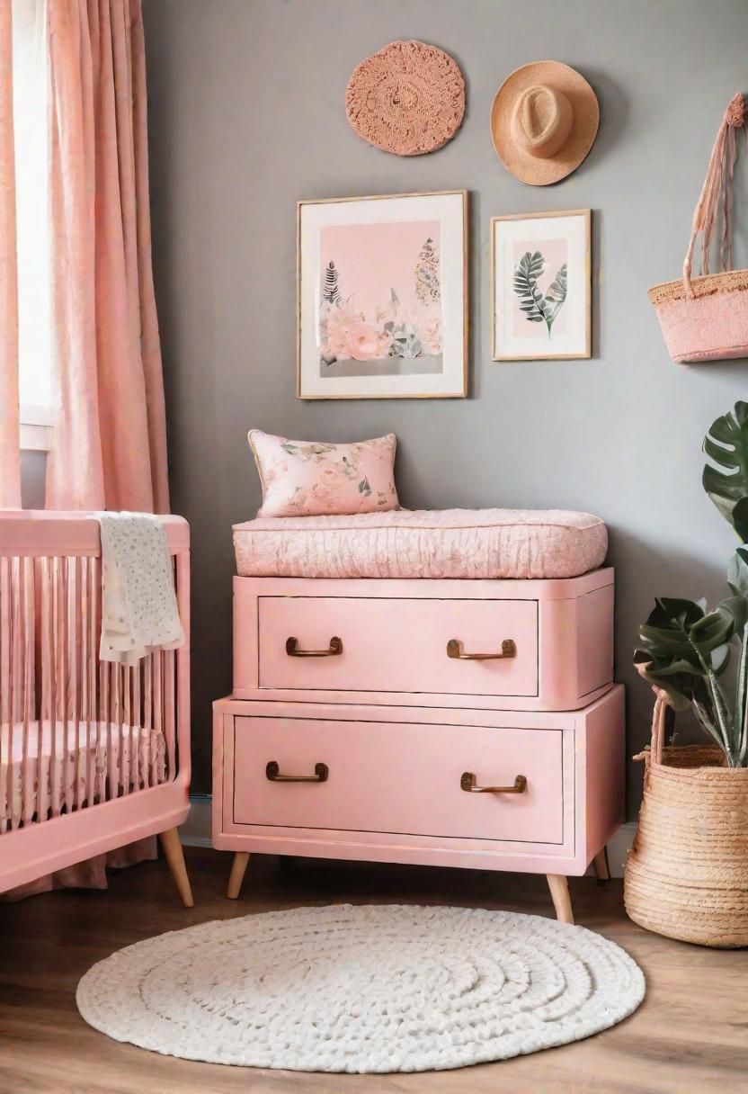 13. Vintage Pink Suitcase Storage - photo 2