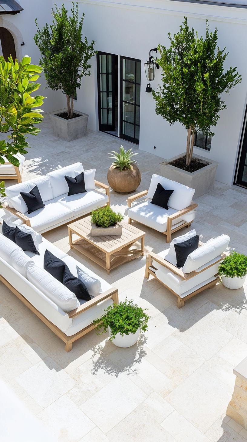 24. Modern White Lounge with Black Accents - photo 2