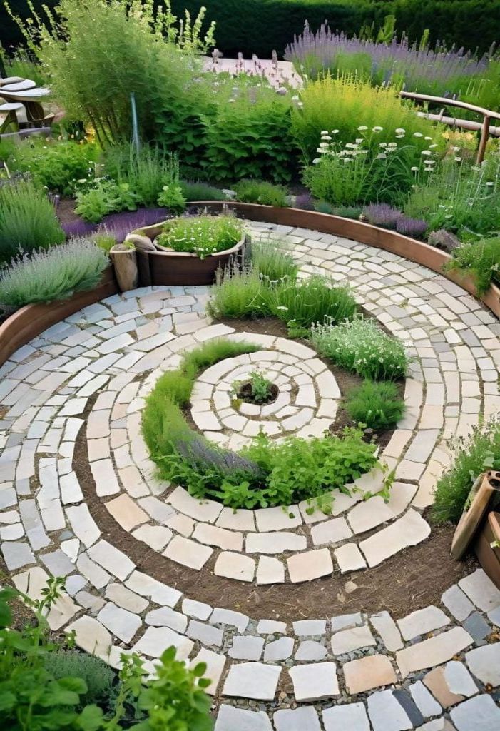 5. Circular Spiral Herb Garden Layout - photo 2