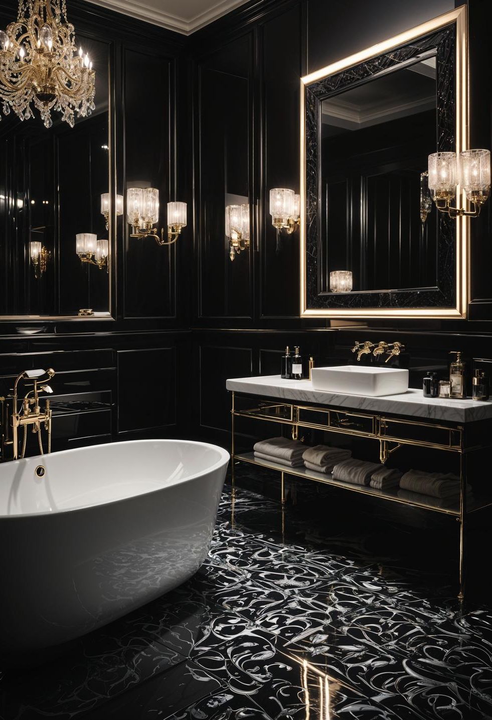 12. Elegant Monochrome Bathroom Looks
