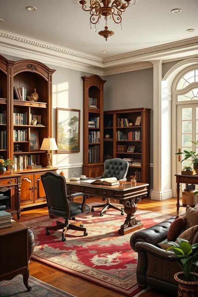 Carved Furniture for a Refined Home Office - photo 2