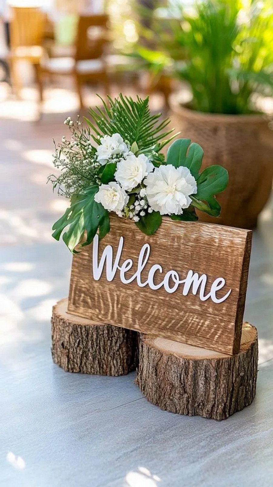 5. Boho Welcome Sign With Pressed Flowers - photo 3