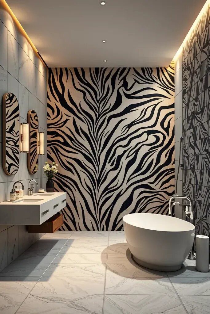 Animal Print Murals as Statement Walls