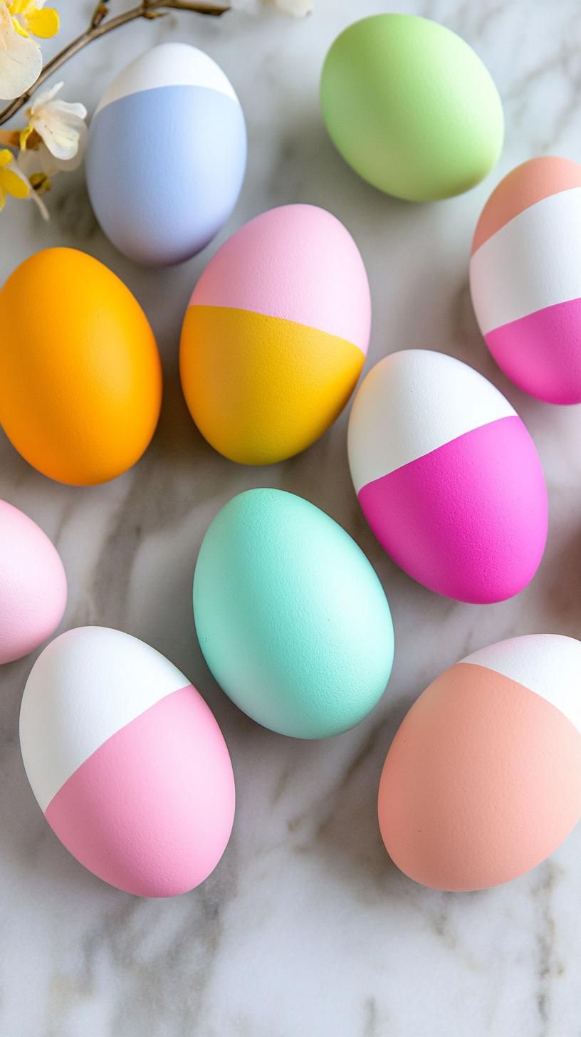 13. Modern Half-Dipped Color Block Eggs - photo 2