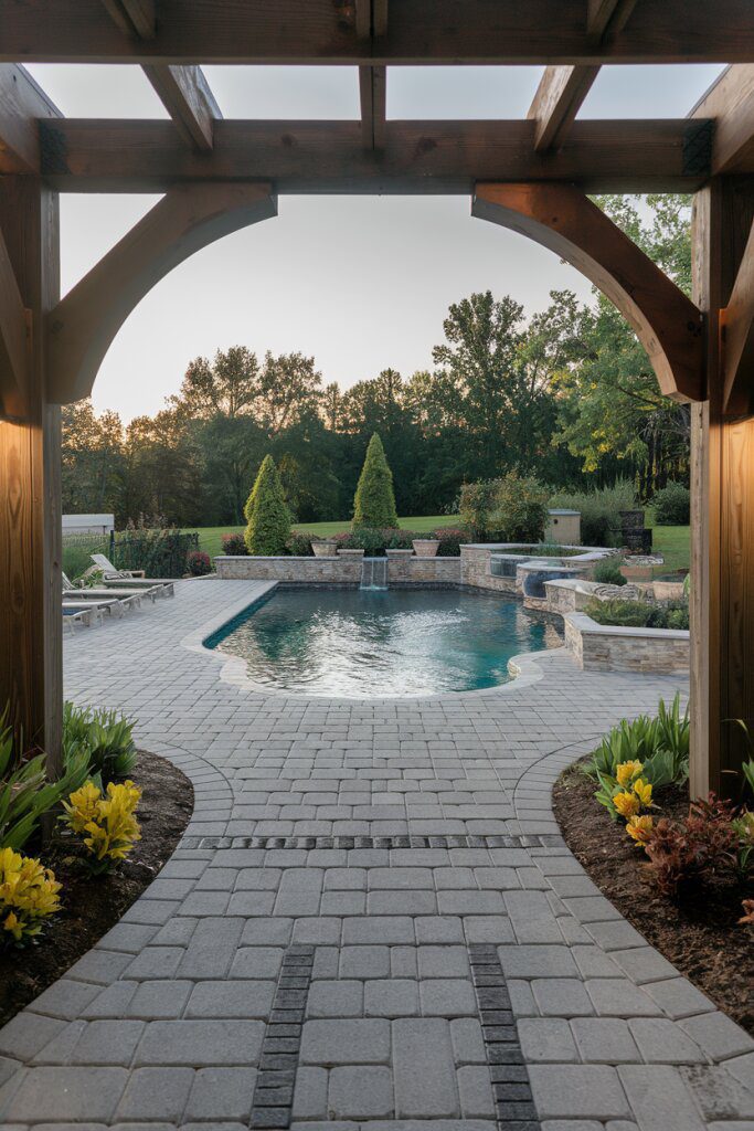 Stylish Paver Patios for Backyard Pools - photo 2