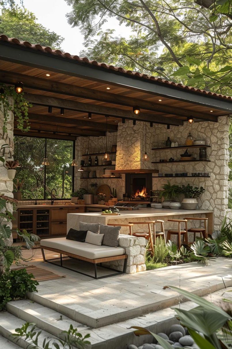 18. Nordic-Inspired Outdoor Kitchen Style