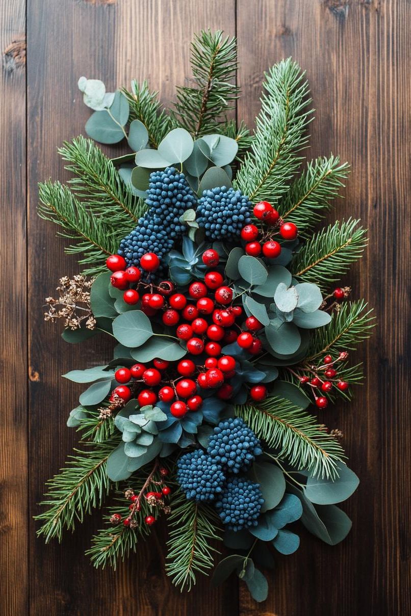 15. Indigo and Green Holiday Foliage - photo 2