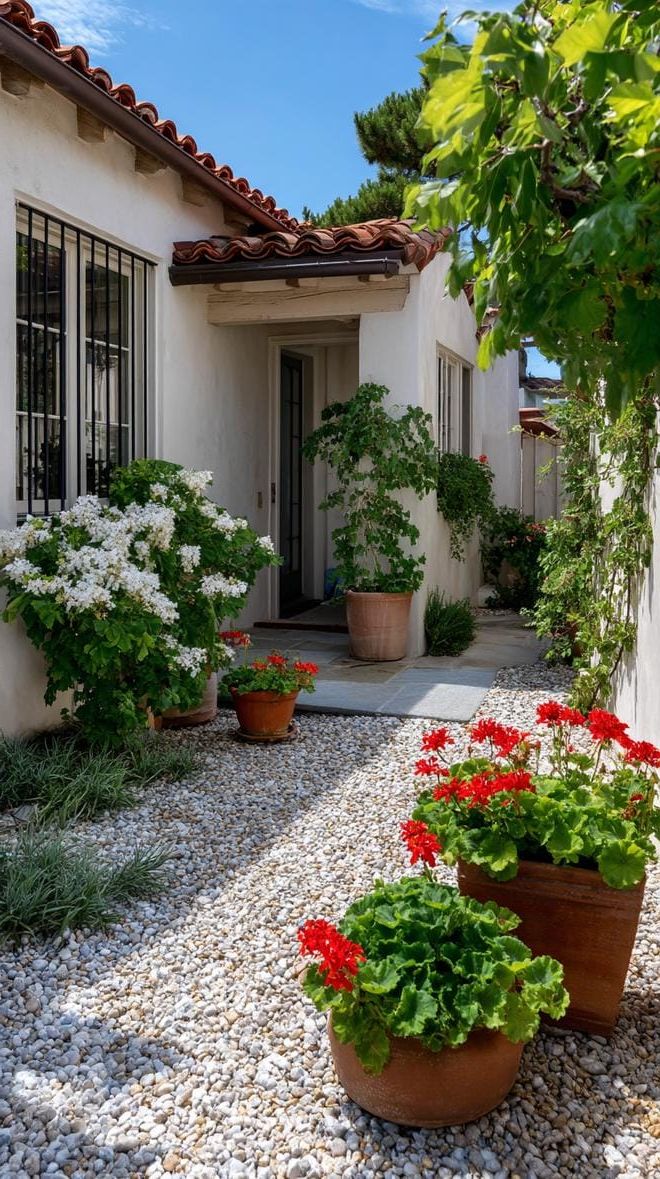 25. Terracotta Pots in a Gravel Courtyard - photo 2