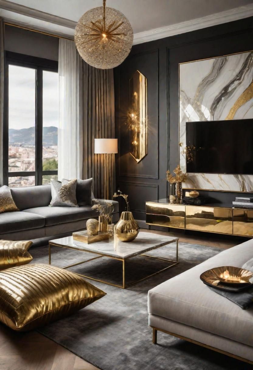 22. Glamorous Metallic Accent Ideas