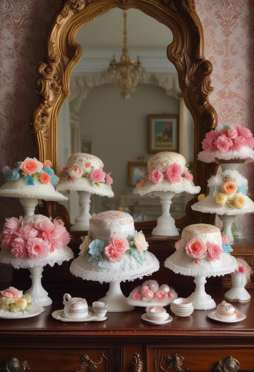 4. Easter Bonnets from Vintage Tablecloth - photo 2