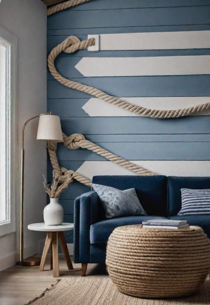 18. Coastal Nautical Rope Wall