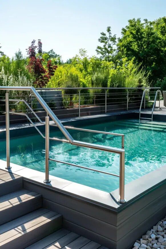 Stylish Setup for a Modern Pool Deck