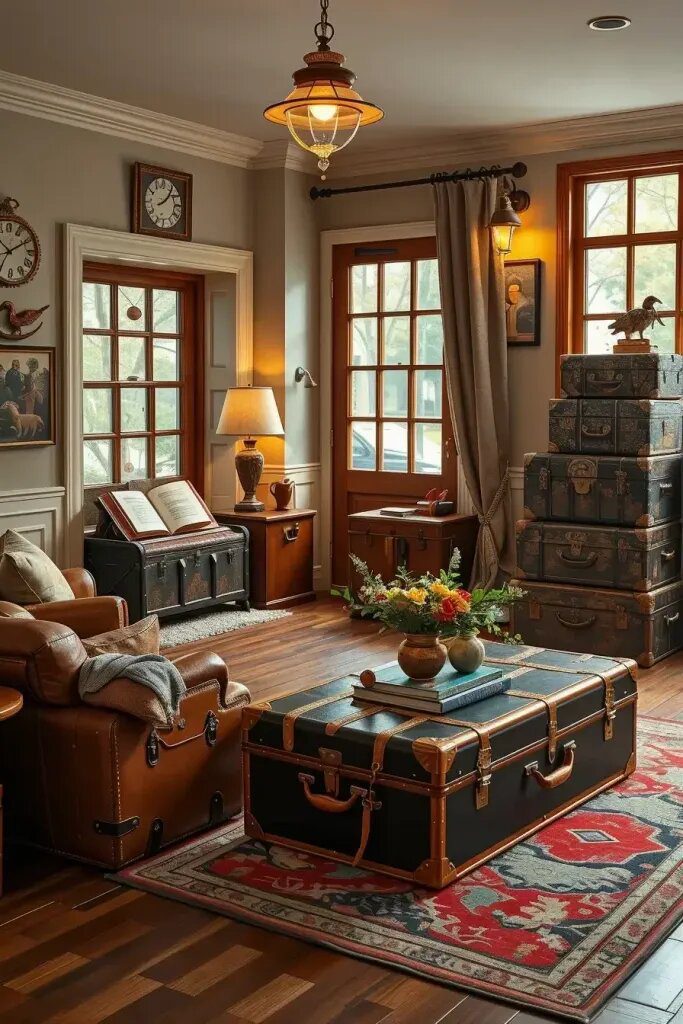 Styling Decorative Trunks and Suitcases at Home