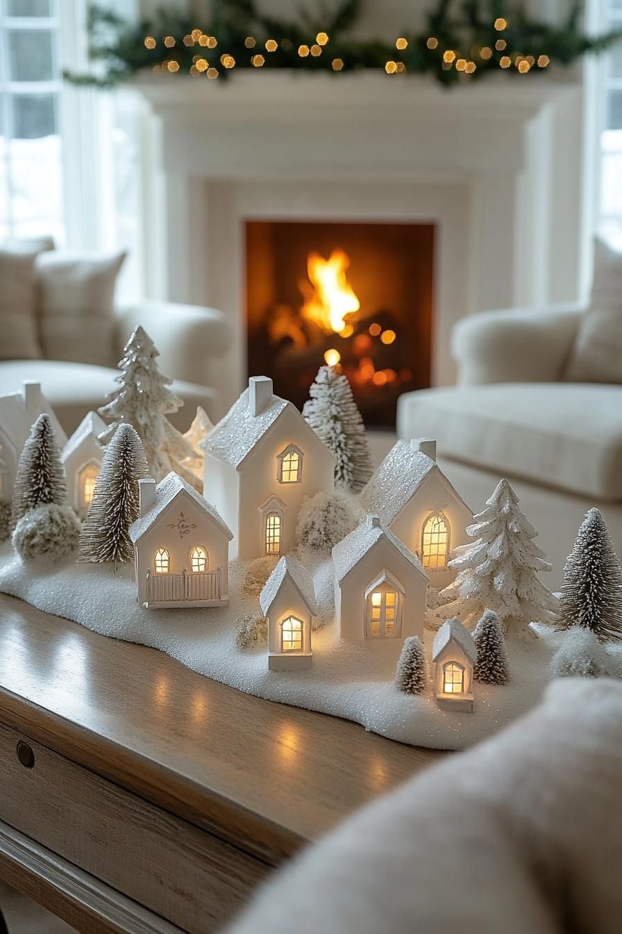 1. Miniature White Village Scenes - photo 2