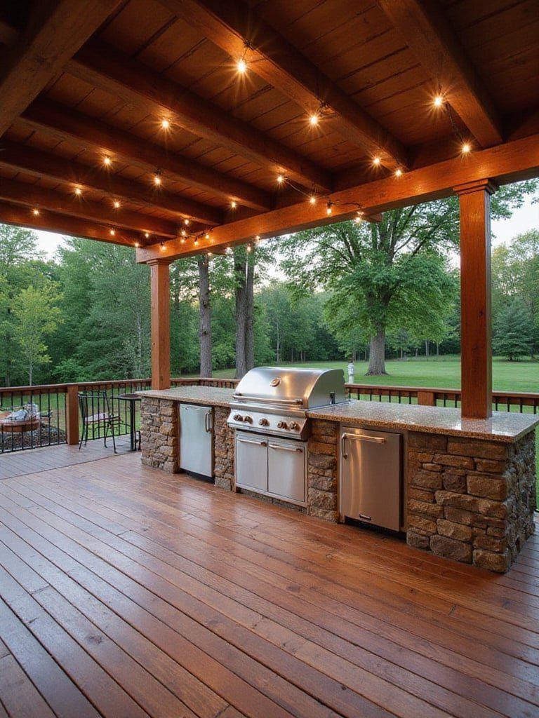 14. Add an Outdoor Kitchen to Your Deck