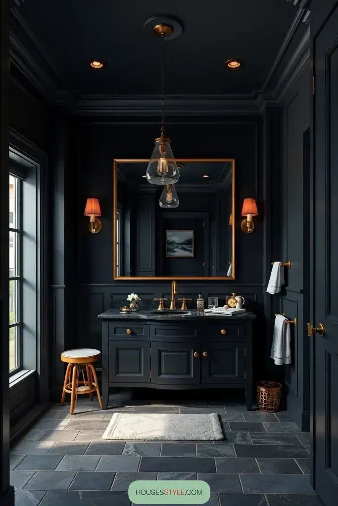 4. Dark and Dramatic Ensuite Color Palettes - photo 2