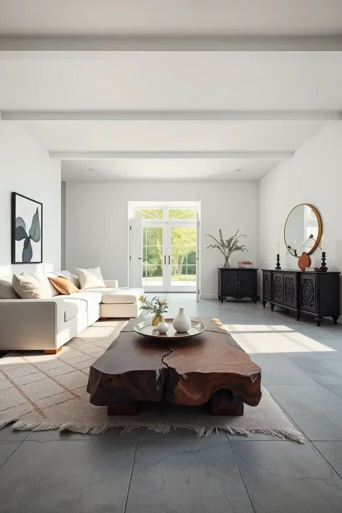 Pairing Carved Furniture With Minimalist Decor