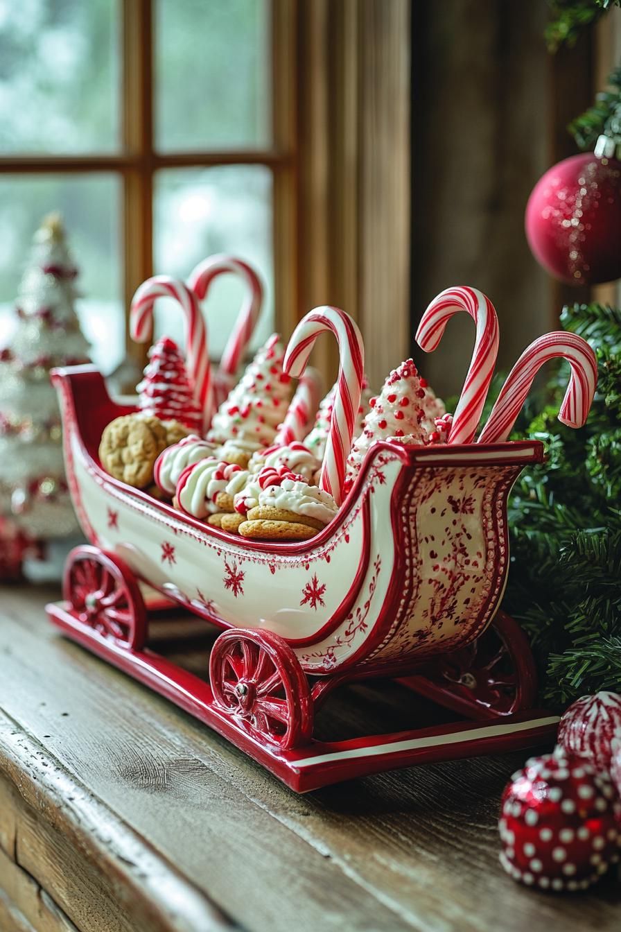 8. Vintage Sleigh Serving Tray Display - photo 2