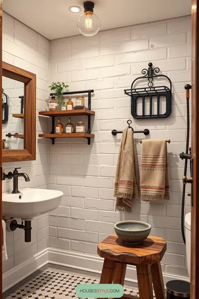 Finishing Touches for a Modern Rustic Bathroom
