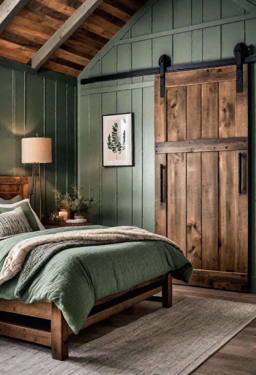20. Rustic Sage Green Bedroom Inspiration - photo 2