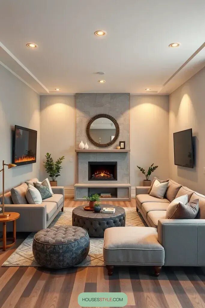 Small Living Room Layouts Built Around A TV And Fireplace